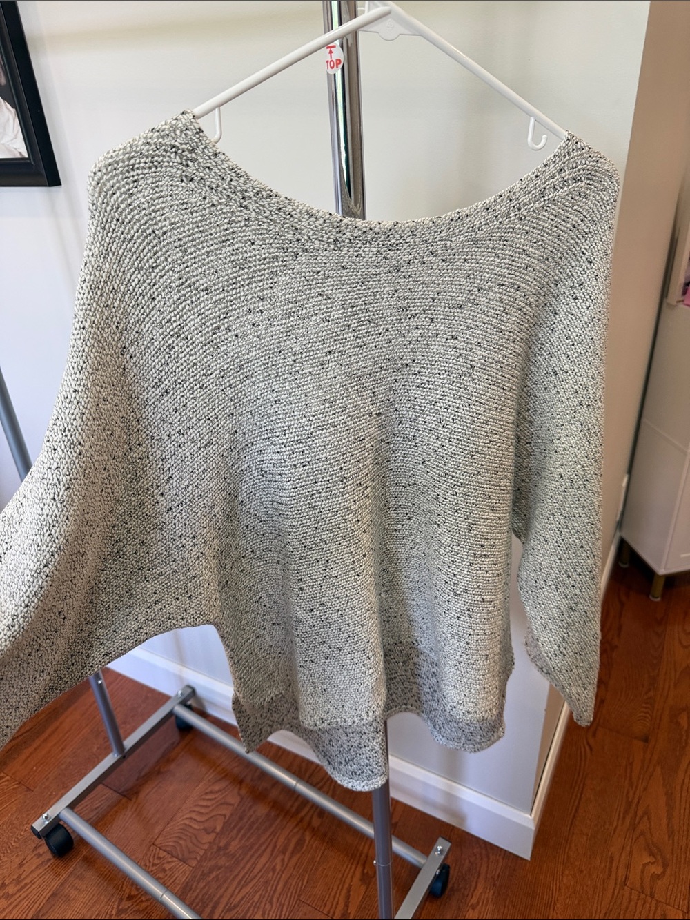 Lush Off-the-Shoulder Sweater in Heathered Gray